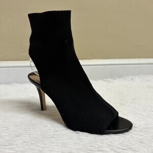 Leith Women’s Beckon Open Toe Sock Bootie Black Size 7.5